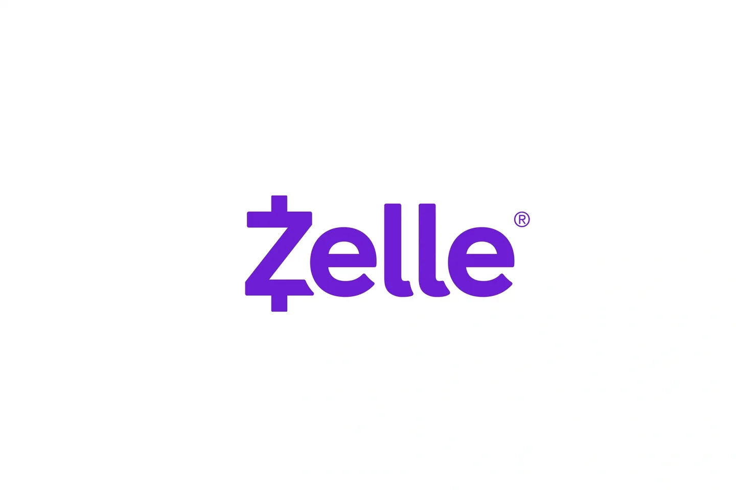 A purple logo of zelle