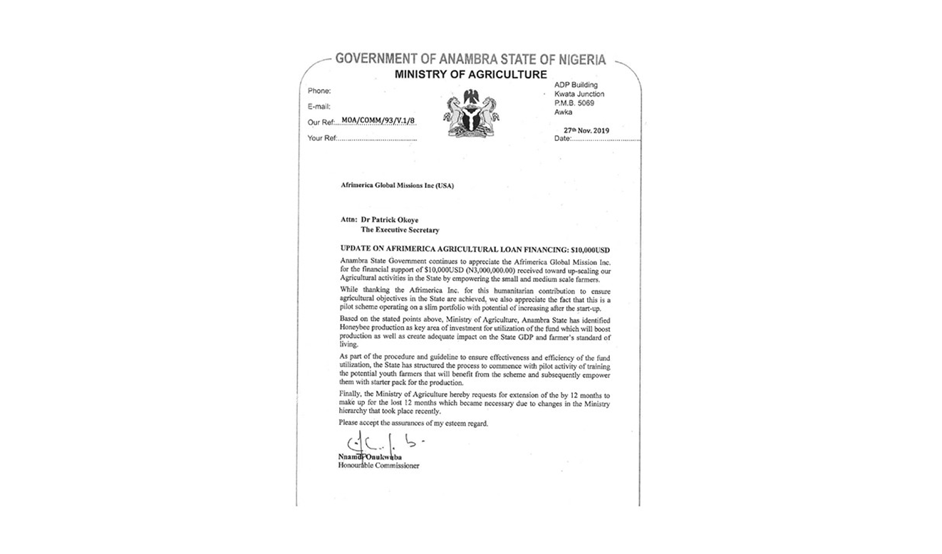 Government letterhead with official document text